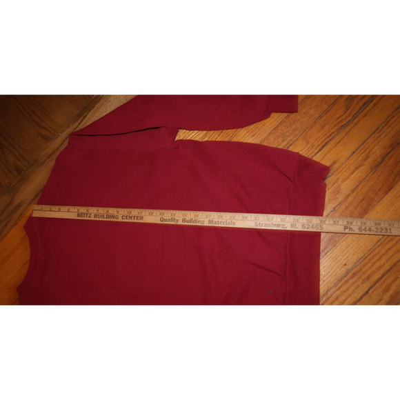 Vintage 90s Morning Sun Birds Kitten In Mitten Sweatshirt Womens Large Dark Red - Picture 7 of 8